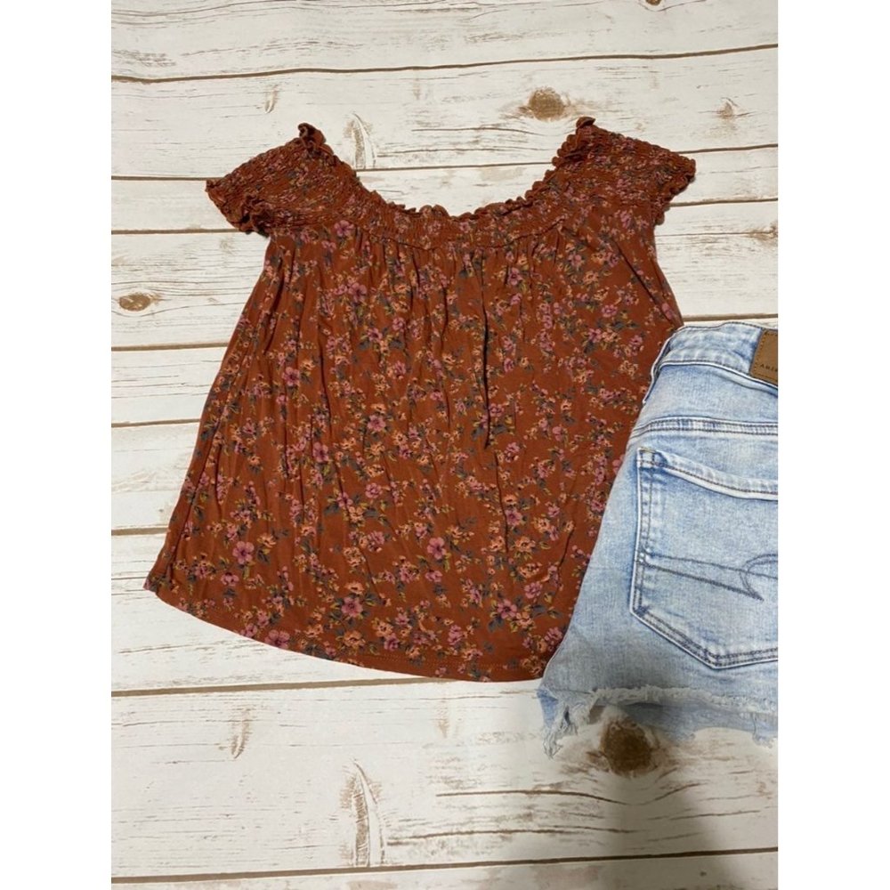American Eagle Smocked Blouse Small